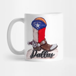 Dallas Texas Cowboy Boot Mug
